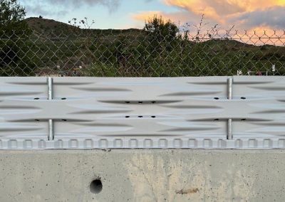A close up image of the Flow Panel Gawk Screen Pedestrian Barrier.