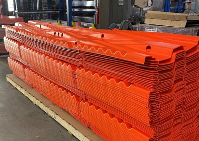 Traffic Glare Screens / Gawk Screens on a pallet manufactured by Beltway USA.